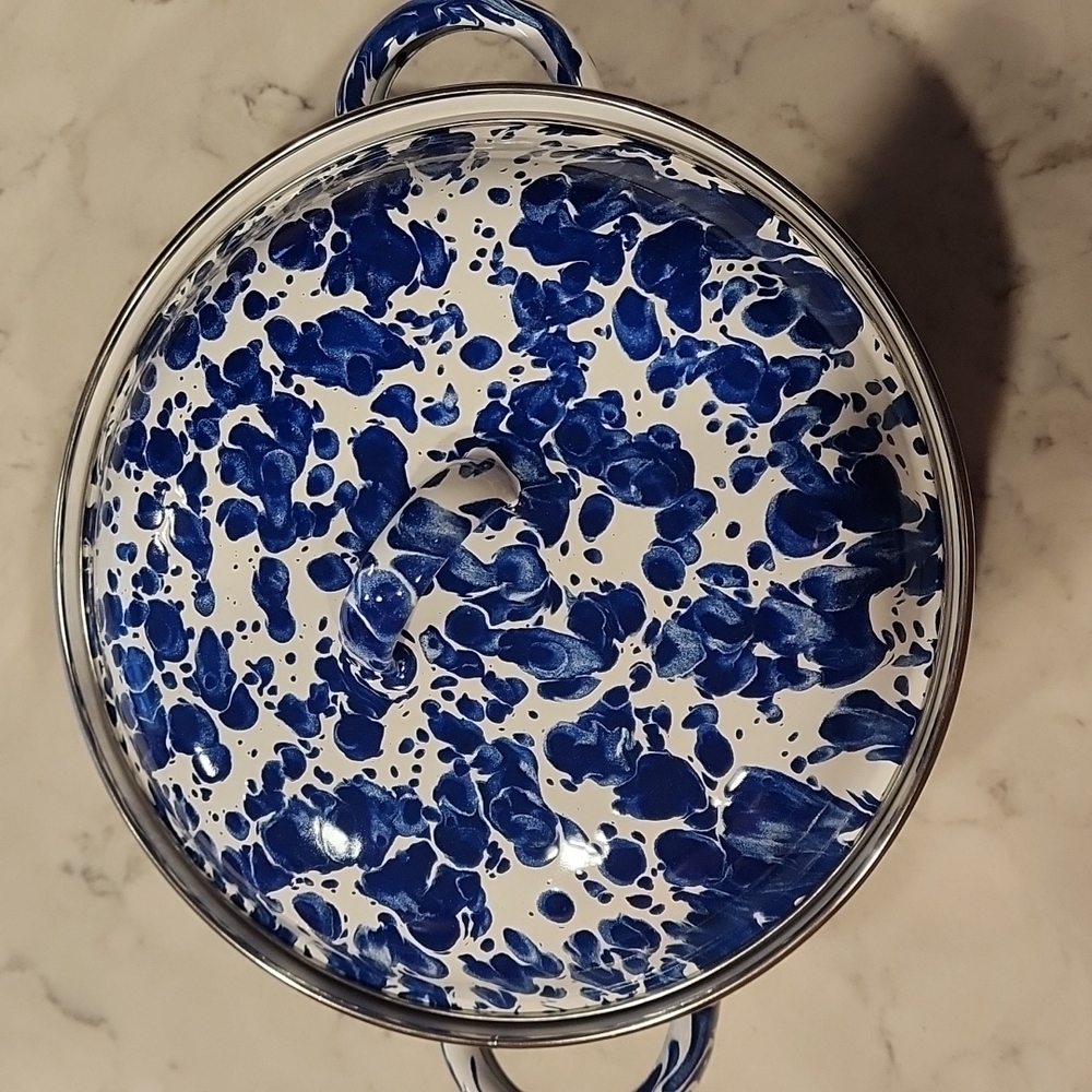 Cobalt Swirl Enamel Collection 4 Quart Dutch Oven